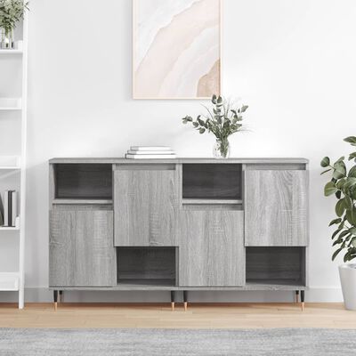 vidaXL Sideboards 2 pcs Grey Sonoma Engineered Wood