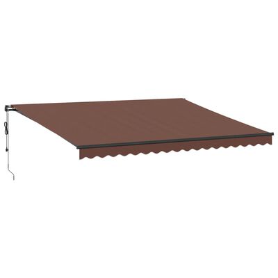 vidaXL Automatic Retractable Awning Brown 450x300 cm