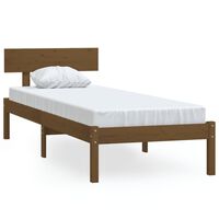 vidaXL Bed Frame without Mattress Honey Brown Solid Wood 90x200 cm