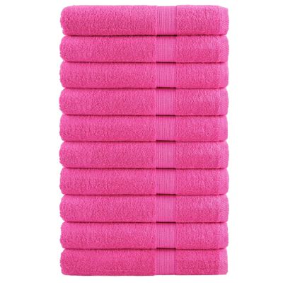 vidaXL Premium Towels SOLUND 10 pcs Pink 100x200 cm 600 gsm