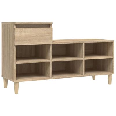 vidaXL Shoe Cabinet Sonoma Oak 102x36x60 cm Engineered Wood