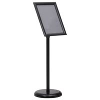 vidaXL A4 Pedestal Poster Stand Black Aluminium Alloy