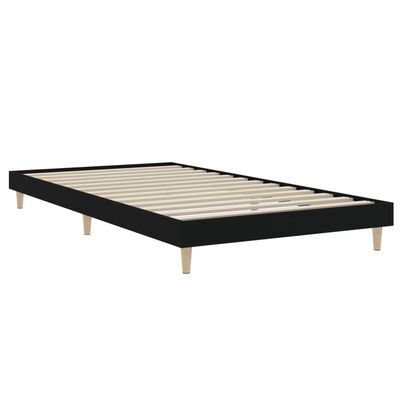 vidaXL Bed Frame without Mattress Black 100x200 cm Engineered Wood