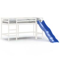 vidaXL Kids' Loft Bed without Mattress with Slide White 80x200 cm