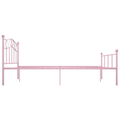 vidaXL Bed Frame without Mattress Pink Metal 120x200 cm