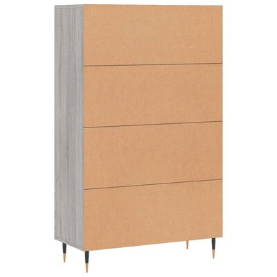 vidaXL Highboard Grey Sonoma 69.5x31x115 cm Engineered Wood