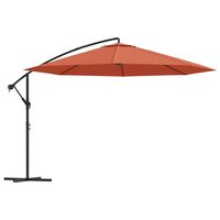 vidaXL Cantilever Garden Parasol with Aluminium Pole 350 cm Terracotta