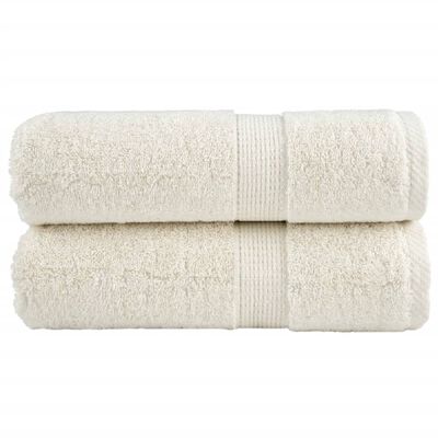 vidaXL Premium Soap Towels SOLUND 2 pcs Cream 30x30 cm 600 gsm