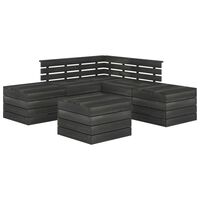 vidaXL 6 Piece Garden Pallet Lounge Set Solid Pinewood