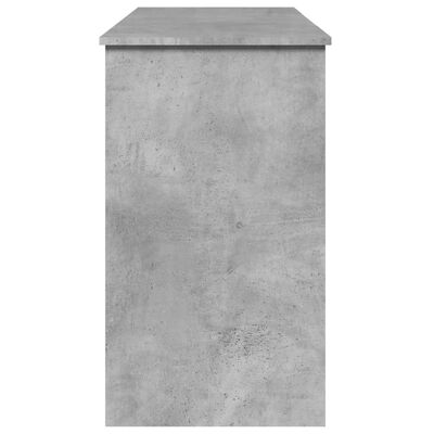 vidaXL Dressing Table with Mirror Concrete Grey 100x45x76 cm