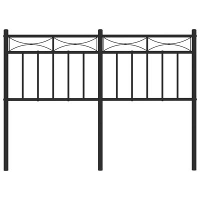 vidaXL Metal Headboard Black 120 cm