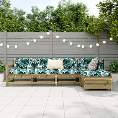 vidaXL 5 Piece Garden Sofa Set Impregnated Wood Pine