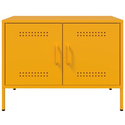 vidaXL TV Cabinet Mustard Yellow 68x39x50.5 cm Steel