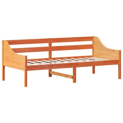 vidaXL Day Bed without Mattress Wax Brown 100x200 cm Solid Wood Pine