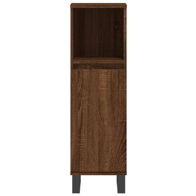 vidaXL 3 Piece Bathroom Furniture Set Brown Oak Engineered Wood