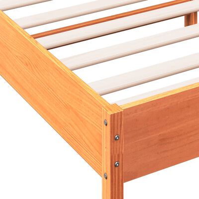 vidaXL Bed Frame without Mattress Wax Brown 90x190 cm Single Solid Wood Pine