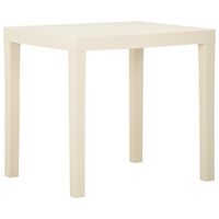 vidaXL Garden Table White 79x65x72 cm Plastic