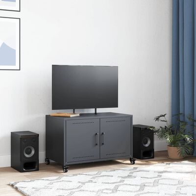 vidaXL TV Cabinet Anthracite 68x39x43.5 cm Steel