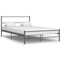 vidaXL Bed Frame without Mattress Grey Metal 120x200 cm