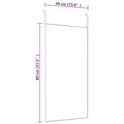 vidaXL Door Mirror Black 40x80 cm Glass and Aluminium