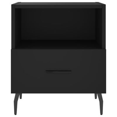 vidaXL Bedside Cabinets 2 pcs Black 40x35x47.5 cm Engineered Wood