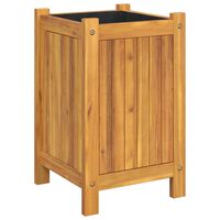 vidaXL Garden Planter with Liner 31x31x50 cm Solid Wood Acacia