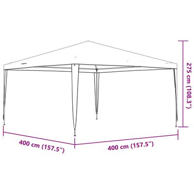 vidaXL Professional Party Tent 4x4 m Anthracite 90 g/m²