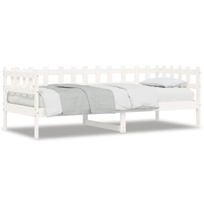 vidaXL Day Bed without Mattress White 80x200 cm Solid Wood Pine