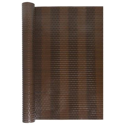 vidaXL Balcony Screen Brown and Black 600x100 cm Poly Rattan