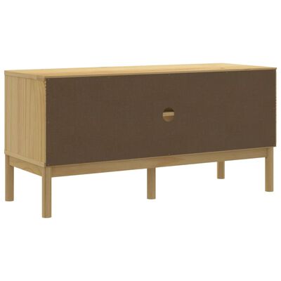 vidaXL TV Cabinet FLORO Wax Brown 114x43x55 cm Solid Pine Wood