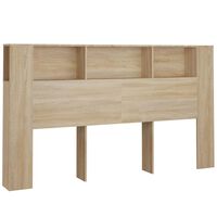 vidaXL Headboard Cabinet Sonoma Oak 180x18.5x104.5 cm