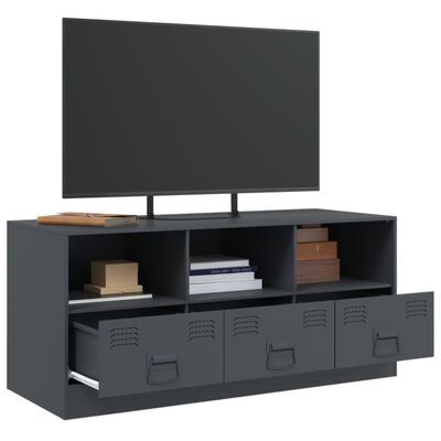 vidaXL TV Cabinet Anthracite 99x39x44 cm Steel