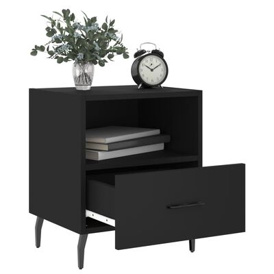 vidaXL Bedside Cabinets 2 pcs Black 40x35x47.5 cm Engineered Wood