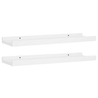 vidaXL Picture Frame Ledge Shelves 2 pcs White 40x9x3 cm MDF