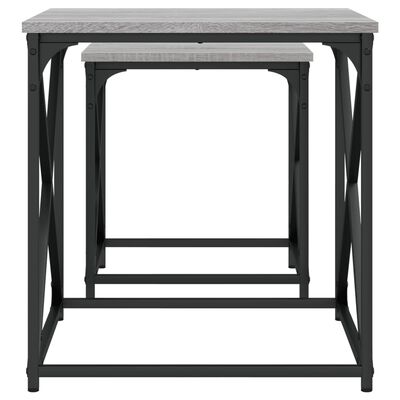 vidaXL Nesting Coffee Tables 2 pcs Grey Sonoma Engineered Wood