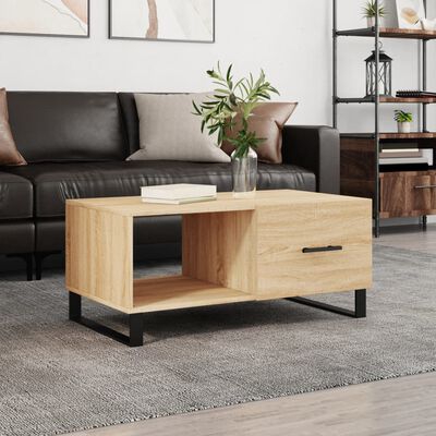 vidaXL Coffee Table Sonoma Oak 90x50x40 cm Engineered Wood