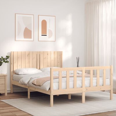 vidaXL Bed Frame without Mattress 140x190 cm Solid Wood Pine