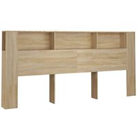 vidaXL Headboard Cabinet Sonoma Oak 220x18.5x104.5 cm