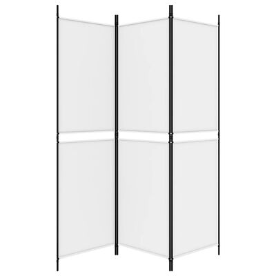 vidaXL 3-Panel Room Divider White 150x180 cm Fabric