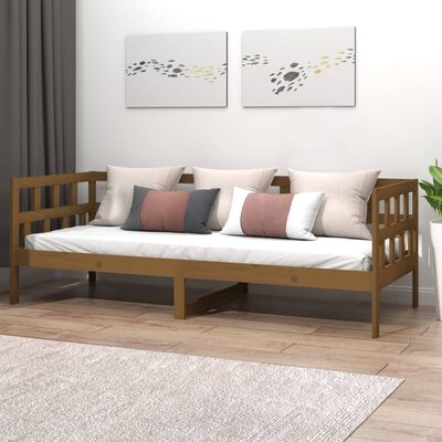 vidaXL Day Bed without Mattress Honey Brown Solid Wood Pine 80x200 cm