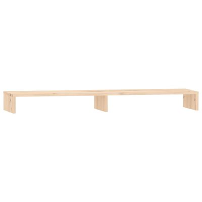 vidaXL Monitor Stand 100x27x10 cm Solid Wood Pine