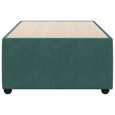 vidaXL Bed Frame without Mattress Dark Green 80x200 cm Velvet