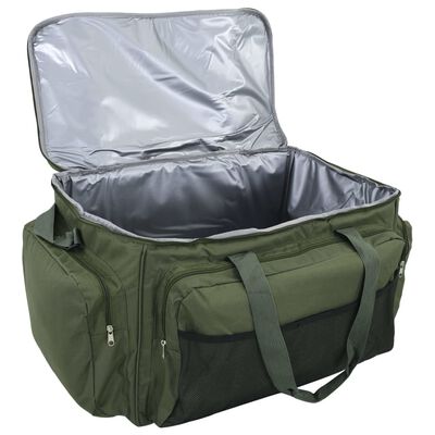 vidaXL Fishing Bag Waterproof Dark Green Oxford Fabric