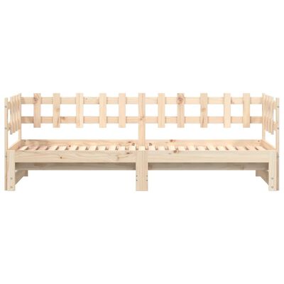 vidaXL Pull-out Day Bed without Mattress 2x(90x200) cm Solid Wood