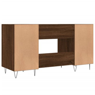 vidaXL Desk Brown Oak 140x50x75 cm Engineered Wood