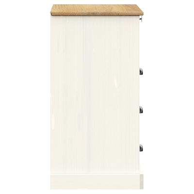 vidaXL Chest of Drawers VIGO White 80x40x76 cm Solid Wood Pine