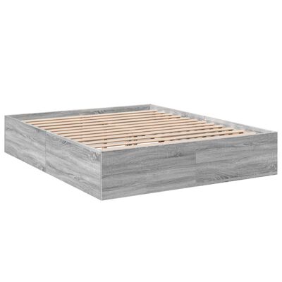 vidaXL Bed Frame without Mattress Grey Sonoma 160x200 cm