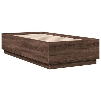 vidaXL Bed Frame without Mattress Brown Oak 90x190 cm Single