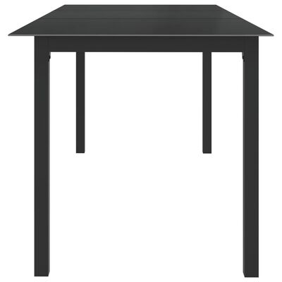 vidaXL Garden Table Black 190x90x74 cm Aluminium and Glass