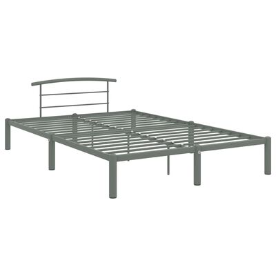 vidaXL Bed Frame without Mattress Grey Metal 160x200 cm